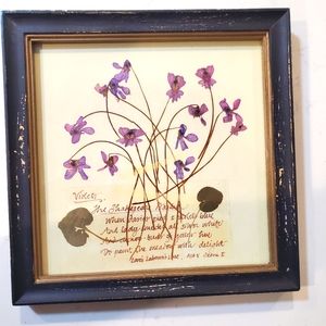 Set of two framed flower prints